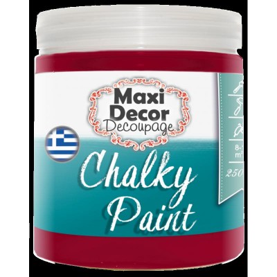 Χρώμα Κιμωλίας 250ml Maxi Decor Chalky 525 Μπορντό_CH525250